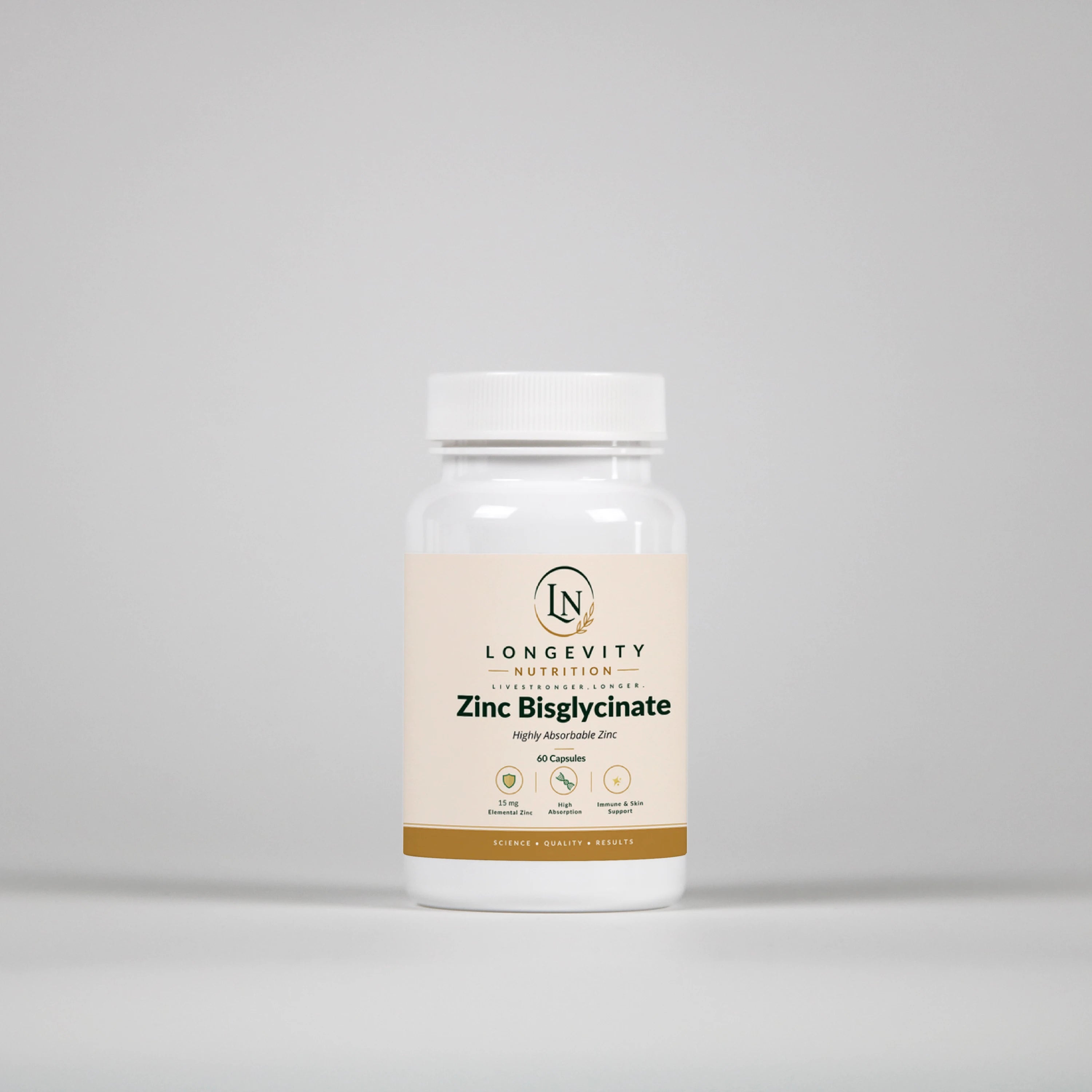 Zinc Bisglycinate – 60 Capsules