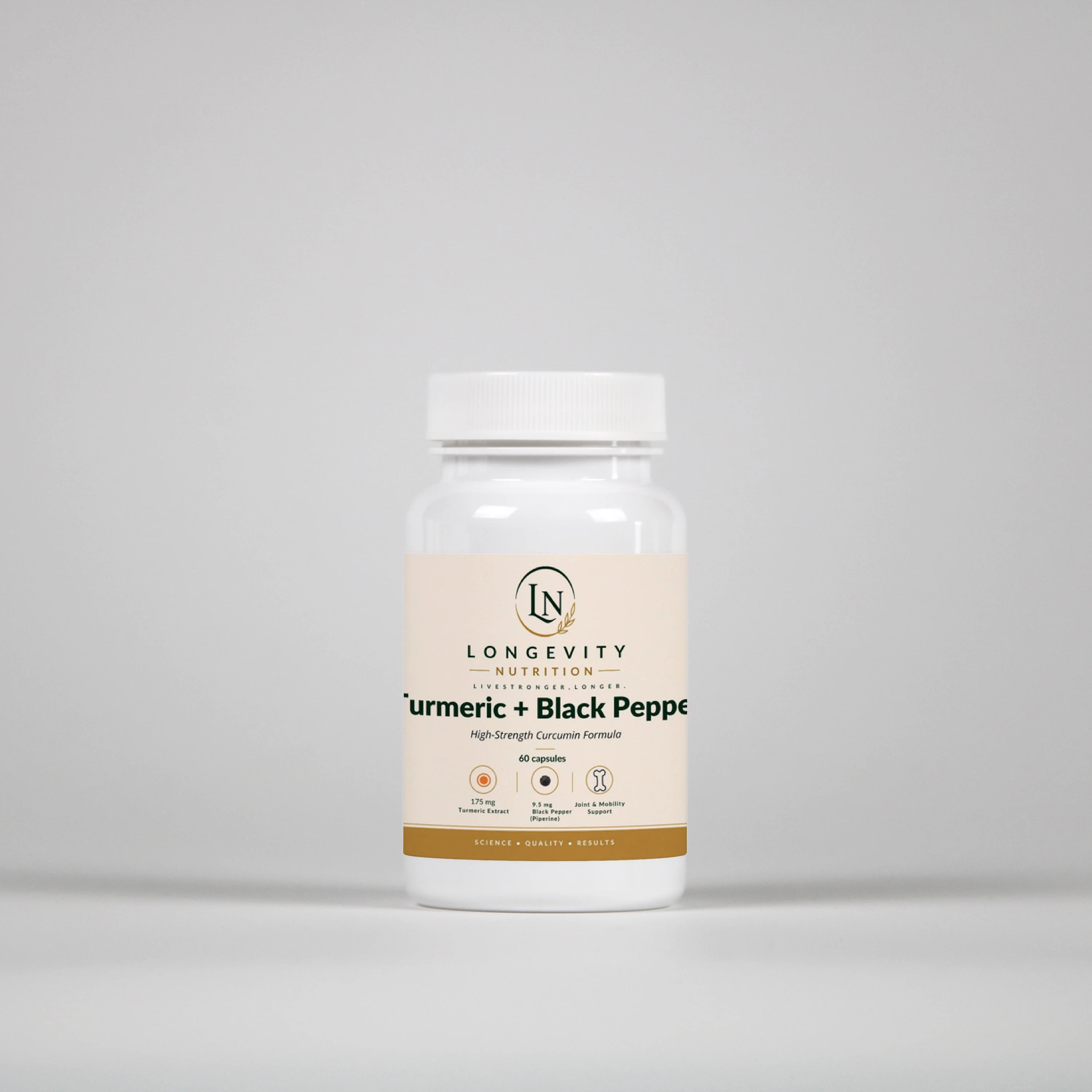Turmeric + Black Pepper - 60 Capsules