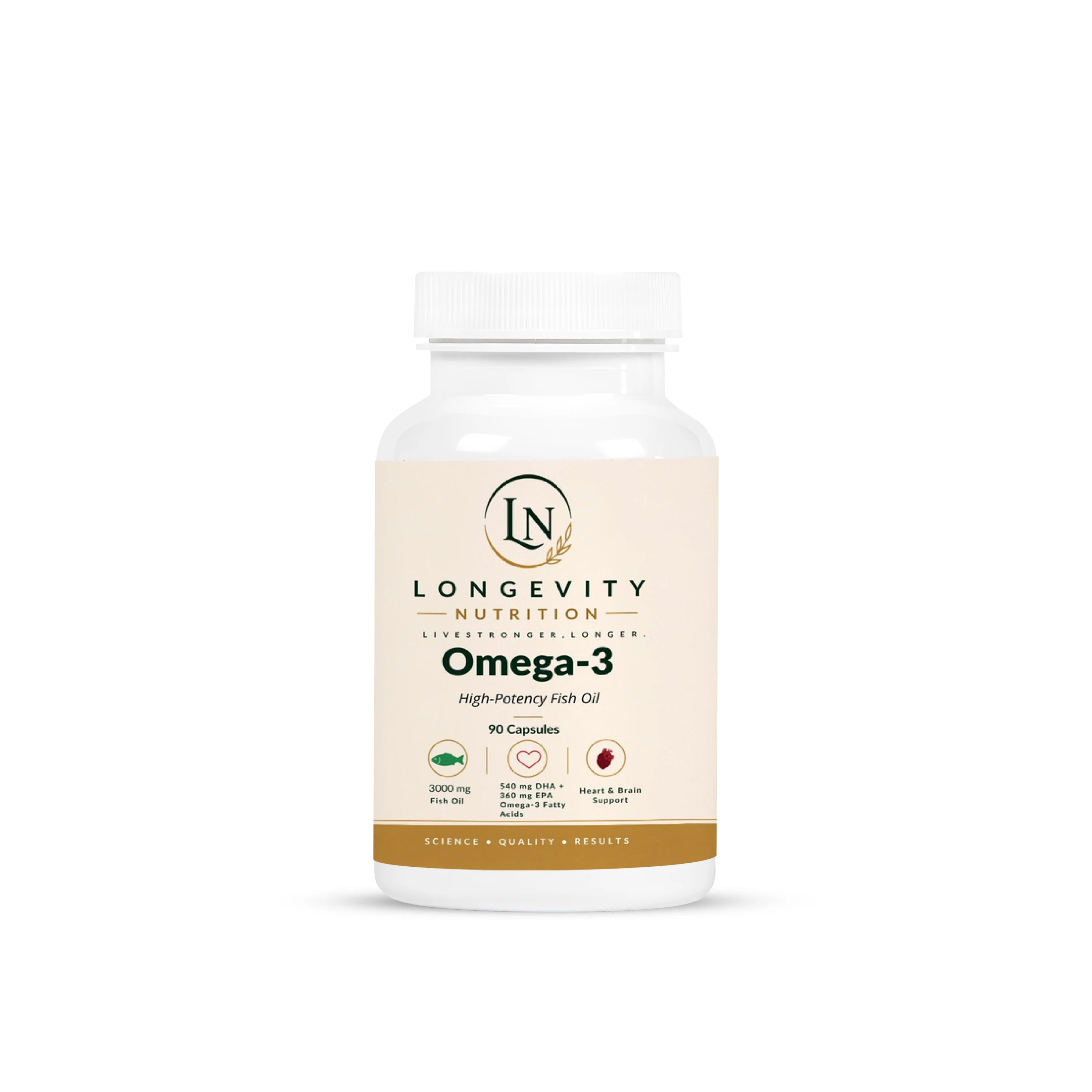 Omega-3 + Vitamin E – 90 Capsules