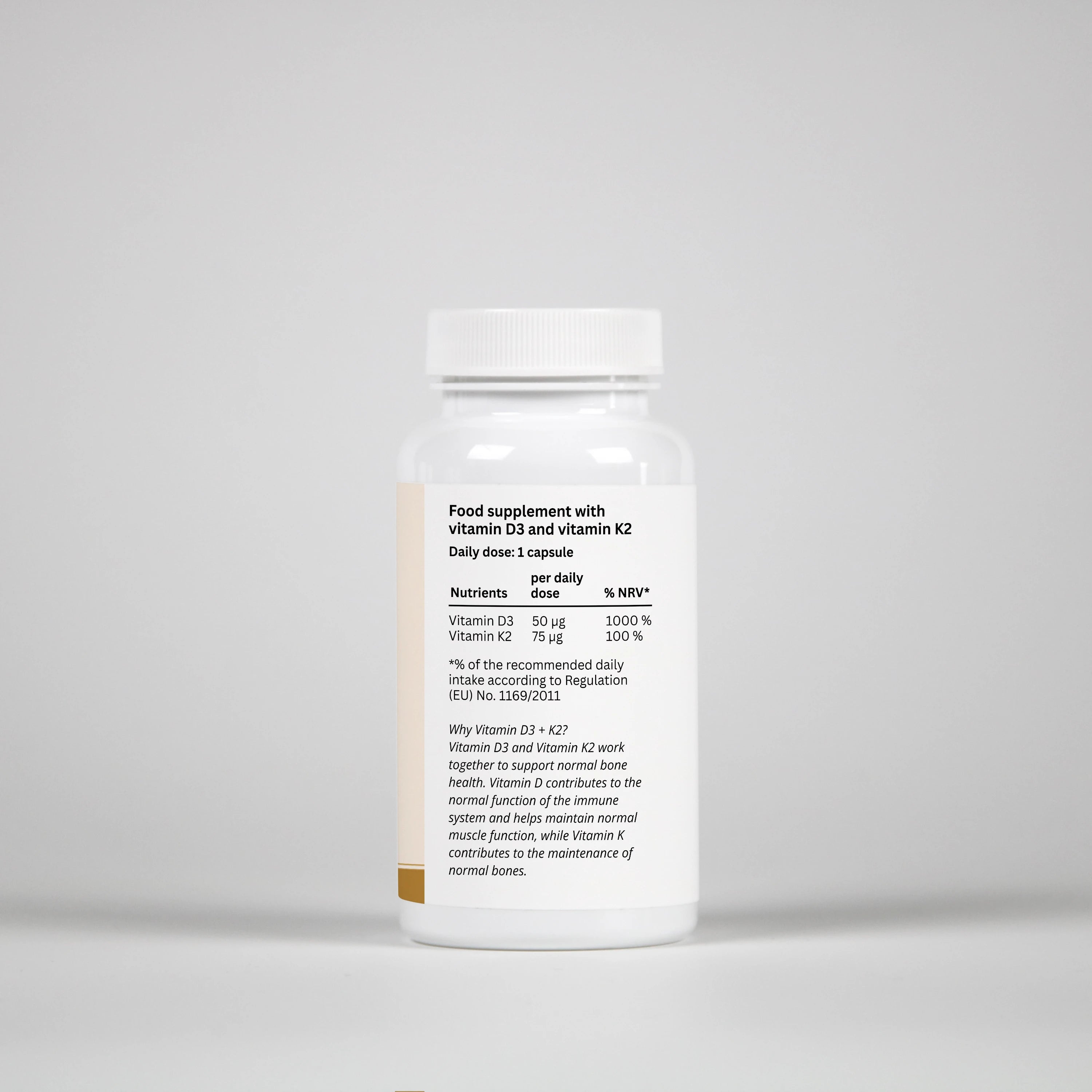 Vitamin D3 + K2 – 90 Capsules