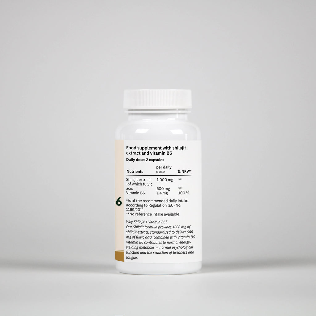Shilajit + Vitamin B6 - 60 Capsules