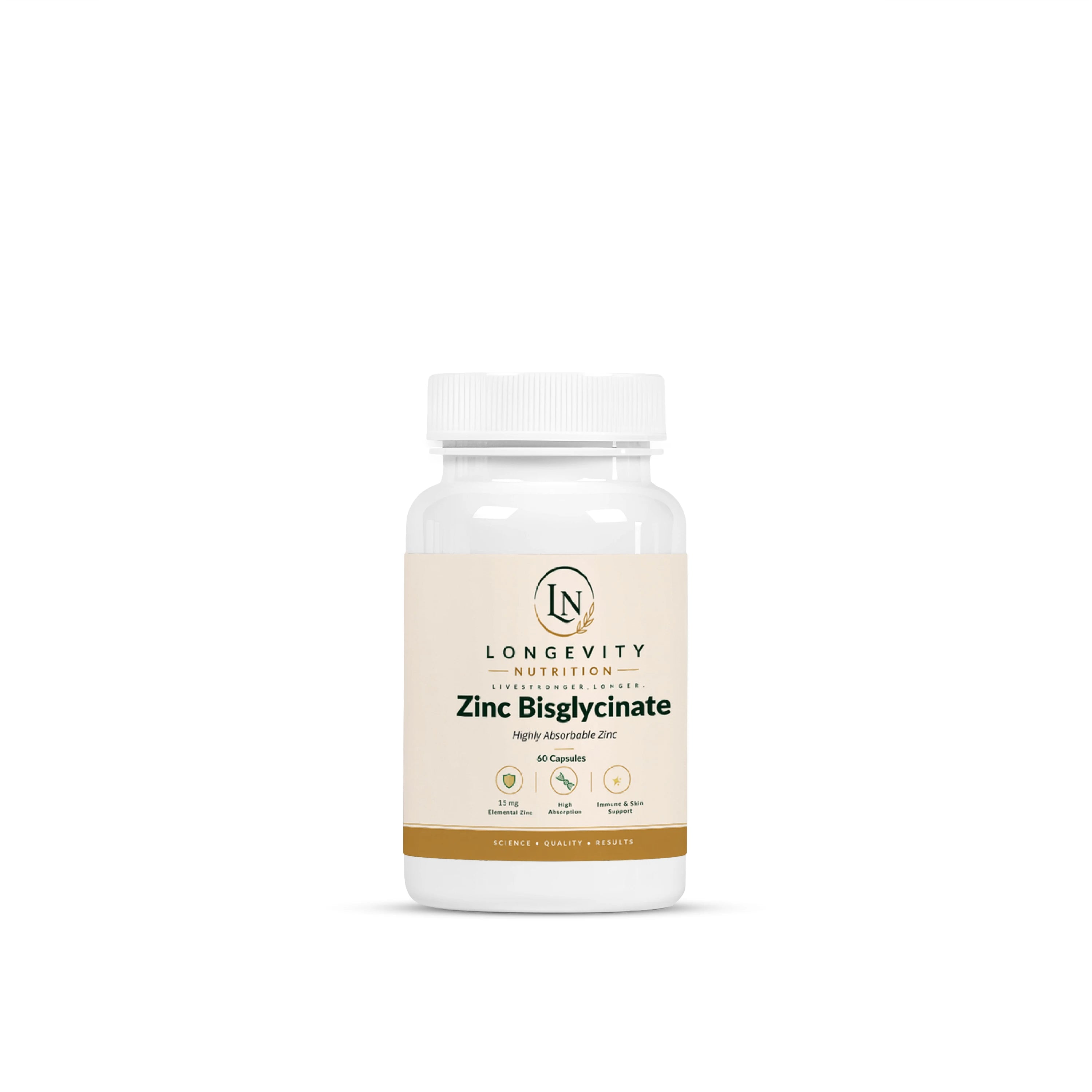 Zinc Bisglycinate – 60 Capsules