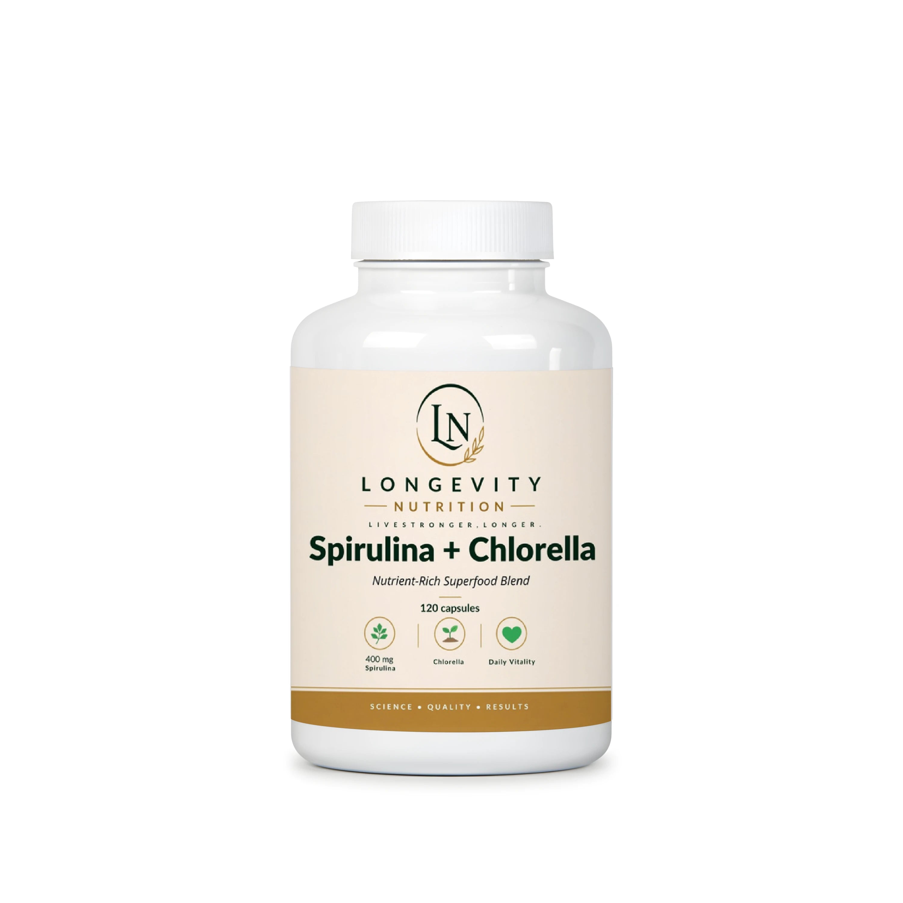 Spirulina + Chlorella - 120 Capsules