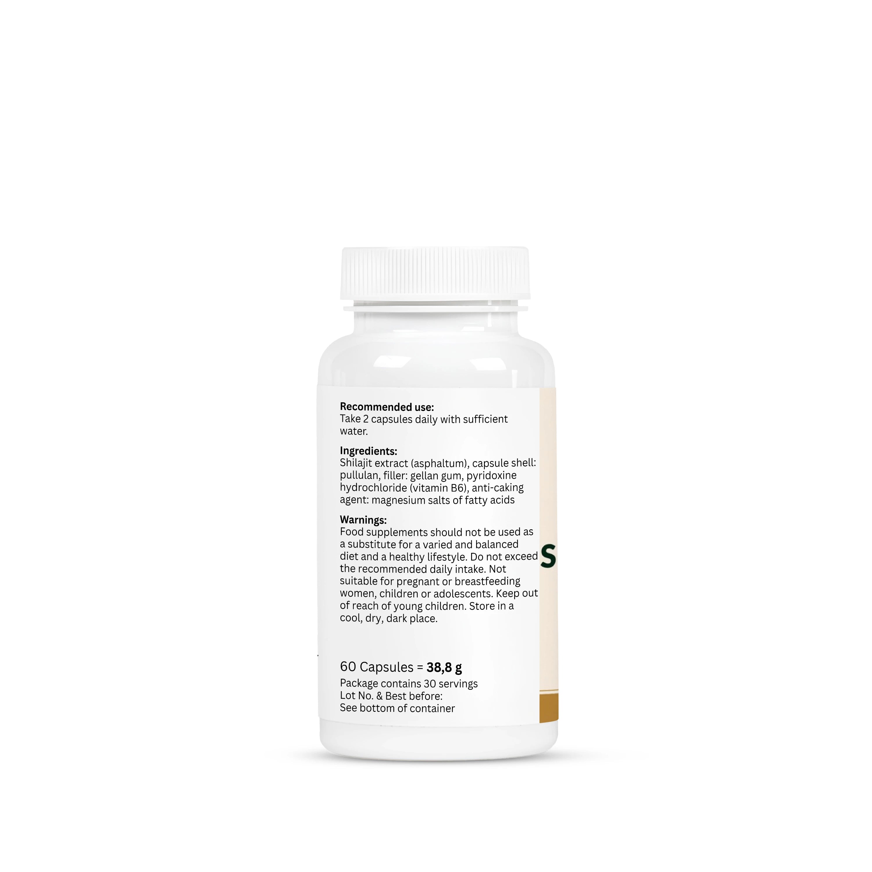 Shilajit + Vitamin B6 - 60 Capsules