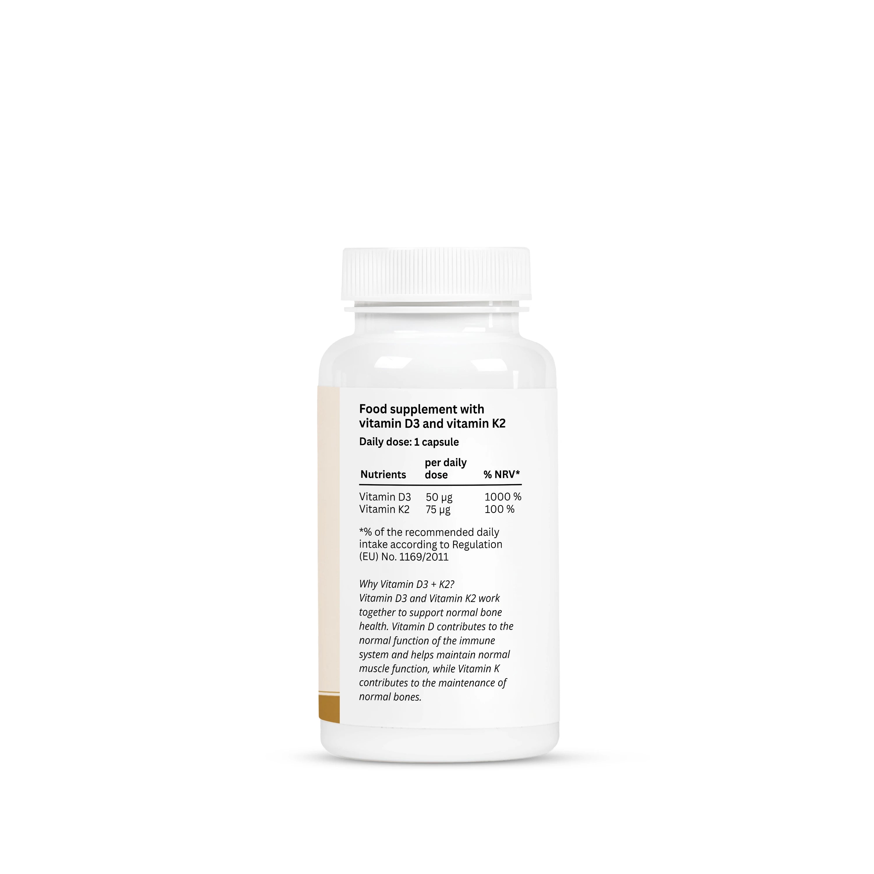 Vitamin D3 + K2 – 90 Capsules