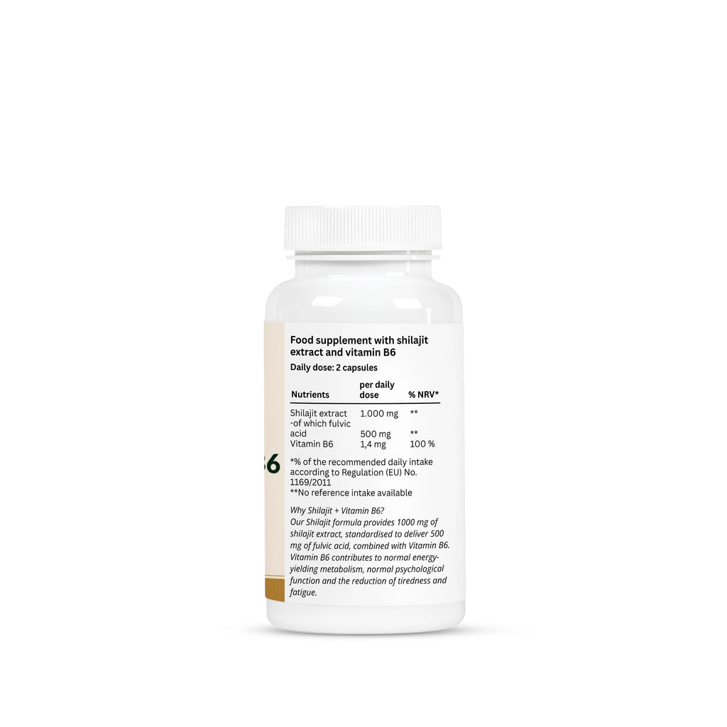 Shilajit + Vitamin B6 - 60 Capsules