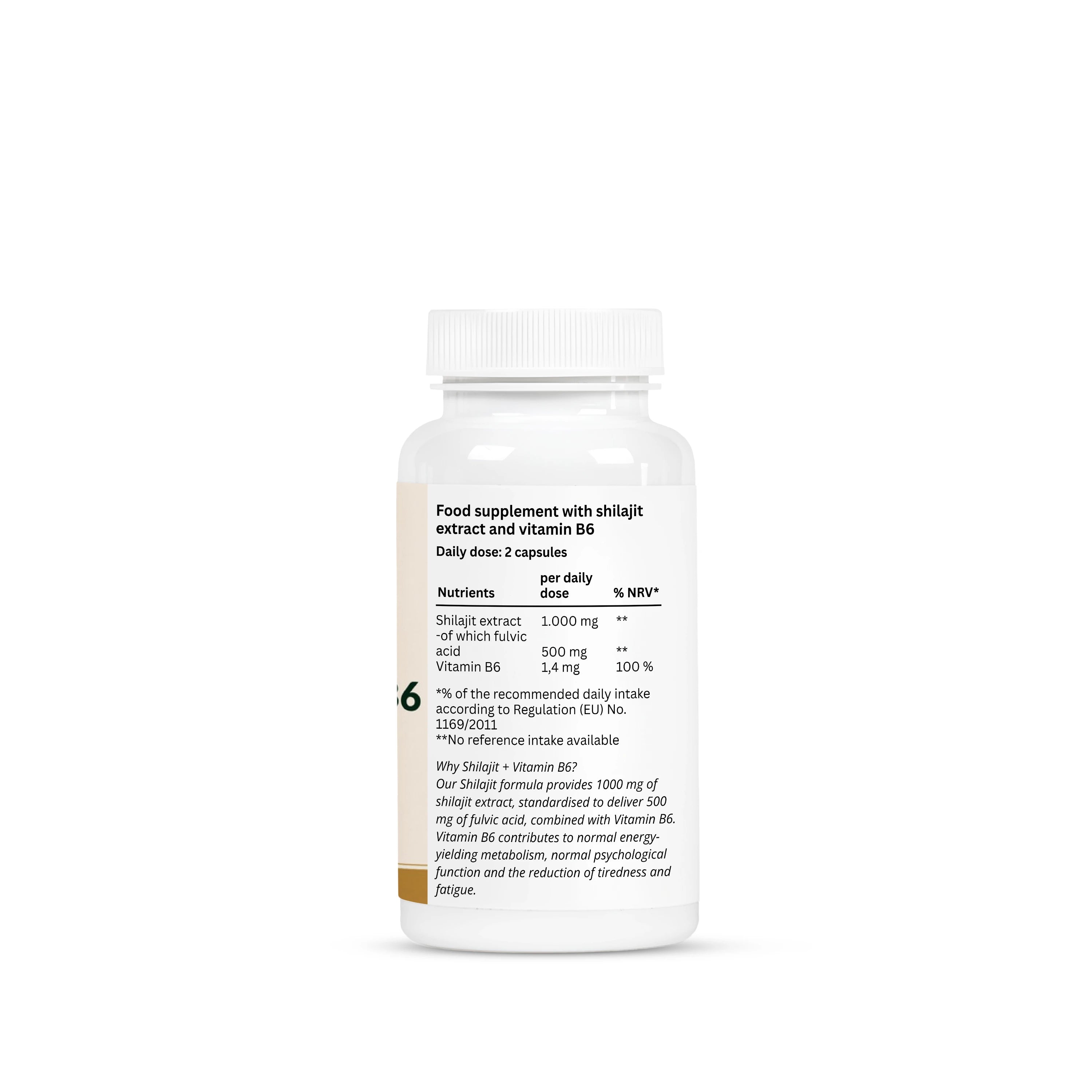 Shilajit + Vitamin B6 - 60 Capsules