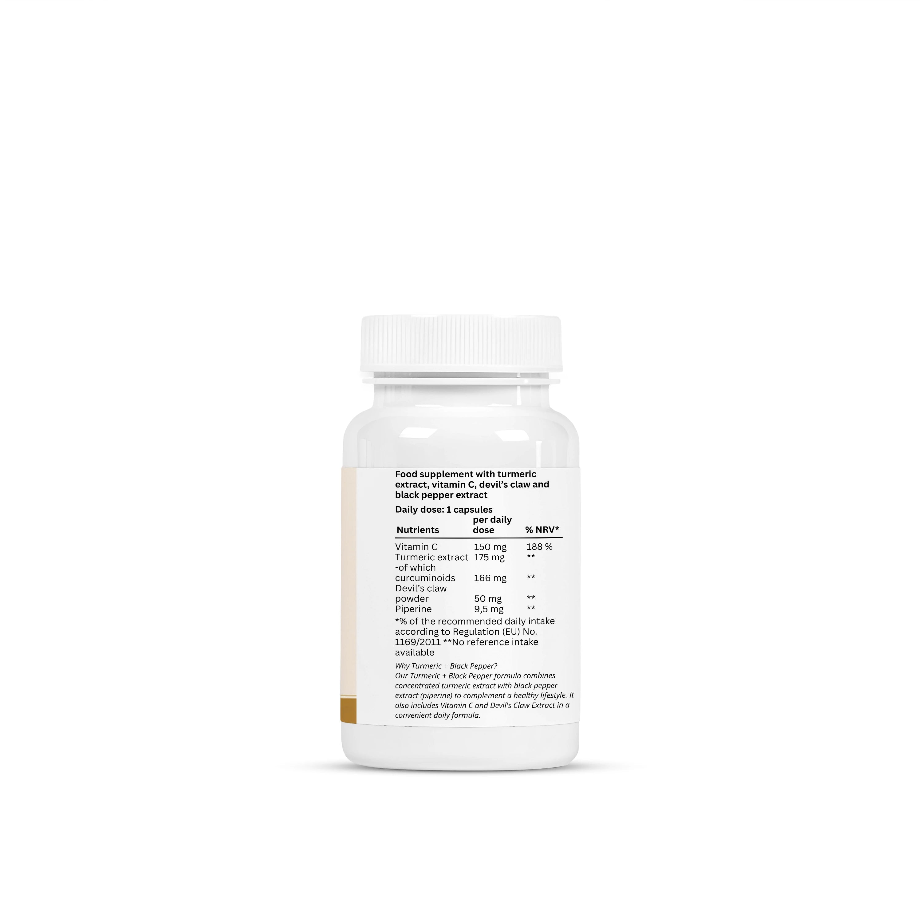 Turmeric + Black Pepper - 60 Capsules